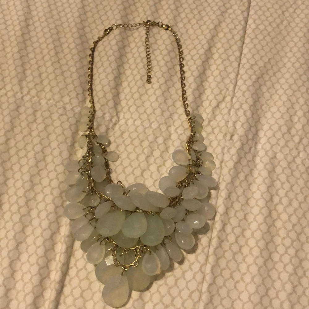Francescas gold and light green necklace